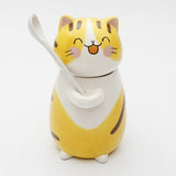 Cute Cat Ceramic Mug With Spoon | Moon Discount