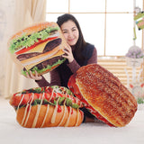 Cookies and sandwiches stuffed plush pillows