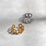 Women Gold and Silver Color Chunky Chain Rings | Moon Discount