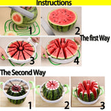 Large Watermelon cutter Convenient Kitchen accessories Cutting Tools Watermelon Slicer Fruit Cutter Kitchen Muti-function Cutter - Moon Discount