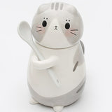 Cute Cat Ceramic Mug With Spoon | Moon Discount