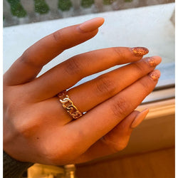 Chic Chunky Midi Vintage Ring | Moon Discount