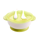 Baby Bowl Children's Cutlery Set Baby Sucker Bowl Complementary Food Silicone Eating Anti-Fall Suction Bowl - Moon Discount
