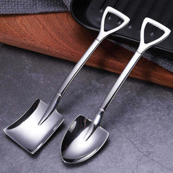 2PCS Set Cute Dessert Spoons Shovel Shape Retro - Moon Discount