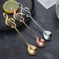 Cute Coffee Spoons Dessert Musical Note Shape Retro - Moon Discount