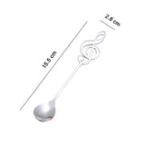 Cute Coffee Spoons Dessert Musical Note Shape Retro - Moon Discount