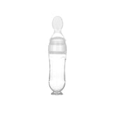 Silicone Squeezer ®™  Baby Bottle With Spoon - Moon Discount