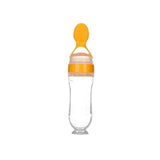Silicone Squeezer ®™  Baby Bottle With Spoon - Moon Discount