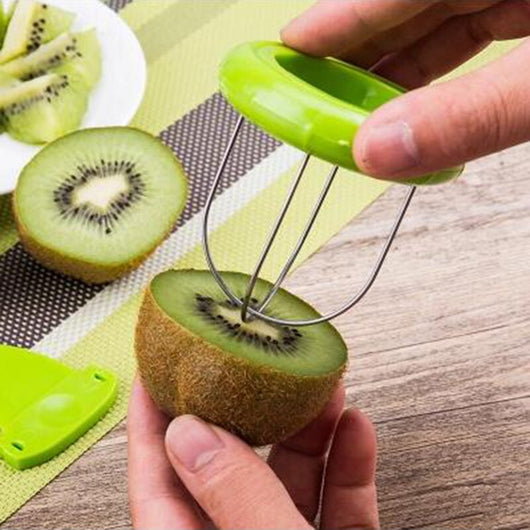 Hot Sale Mini Fruit Kiwi Cutter Peeler Slicer Kitchen Gadgets Tools Kiwi Peeling Tools for Pitaya Green Kitchen Accessories - Moon Discount