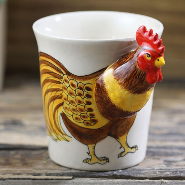 3D Rooster Mug | Moon Discount